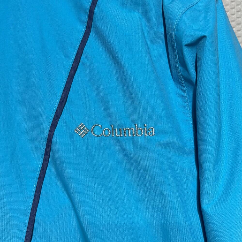 Columbia Thermal Coil Blue Nylon Hooded Jacket Size Medium | Excellent Condition - Picture 3 of 12